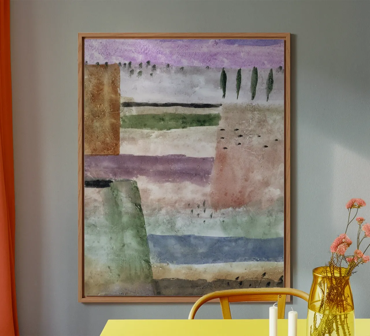 Landscape with Poplars alluminio dibond da vintageshop