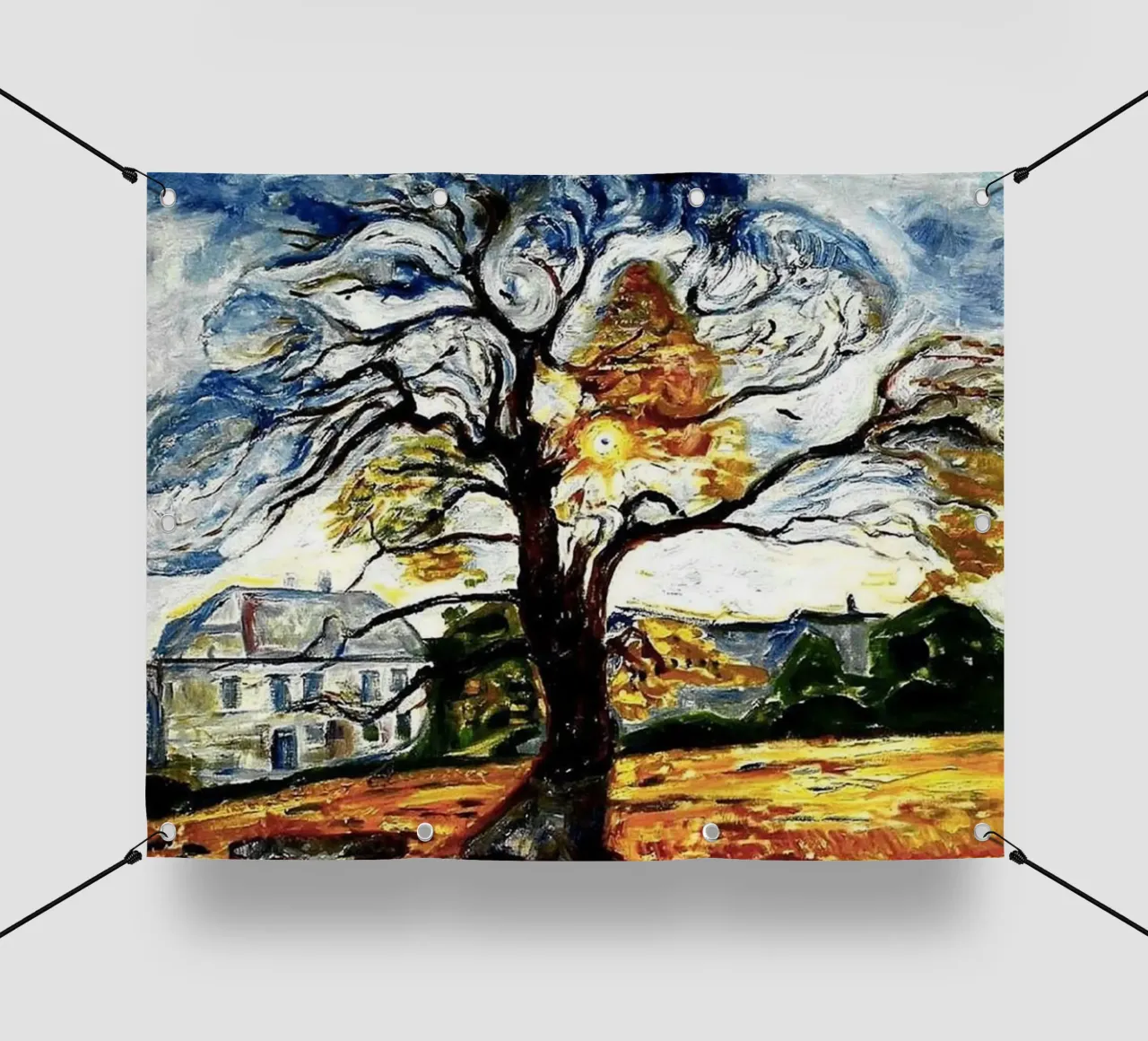 árbol enfadado lonas publicitarias de cupcup art
