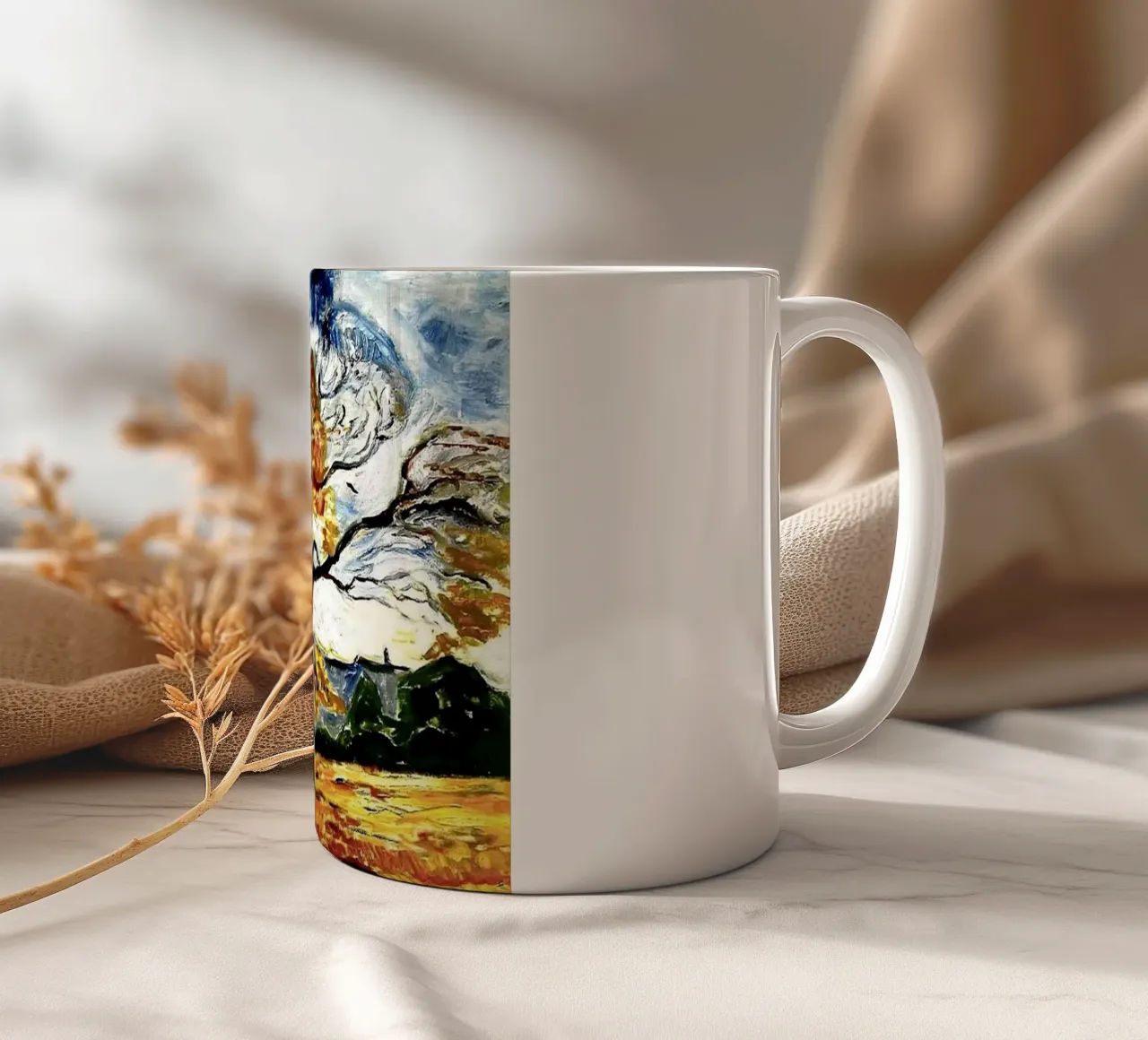 wütender Baum Keramik Tasse von cupcup art