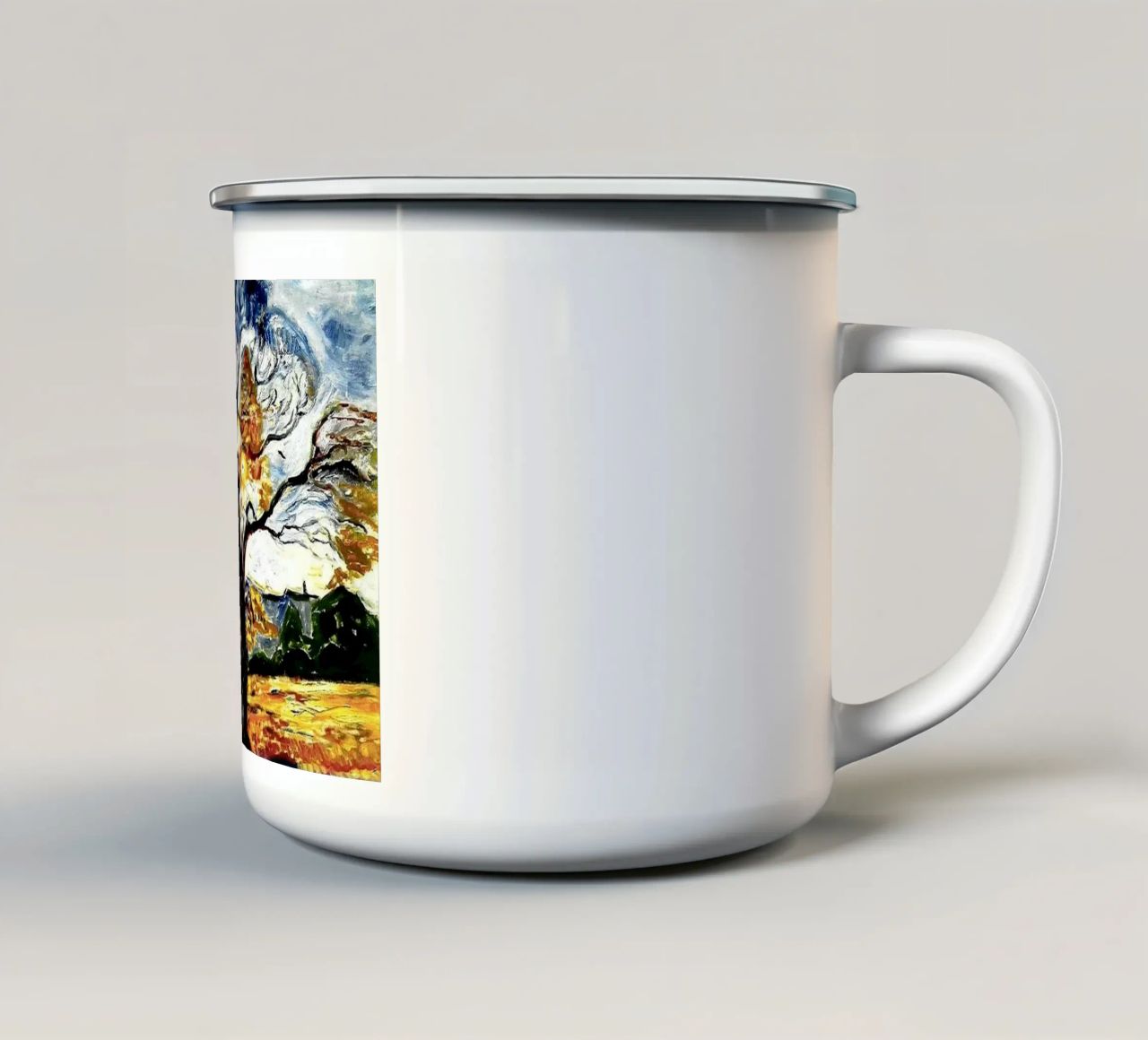 albero arrabbiato tazza in smalto da cupcup art