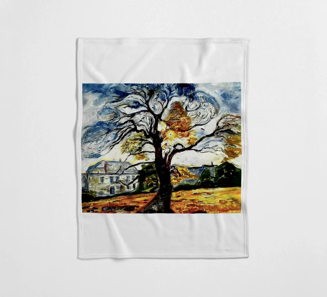 albero arrabbiato coperta in pile da cupcup art