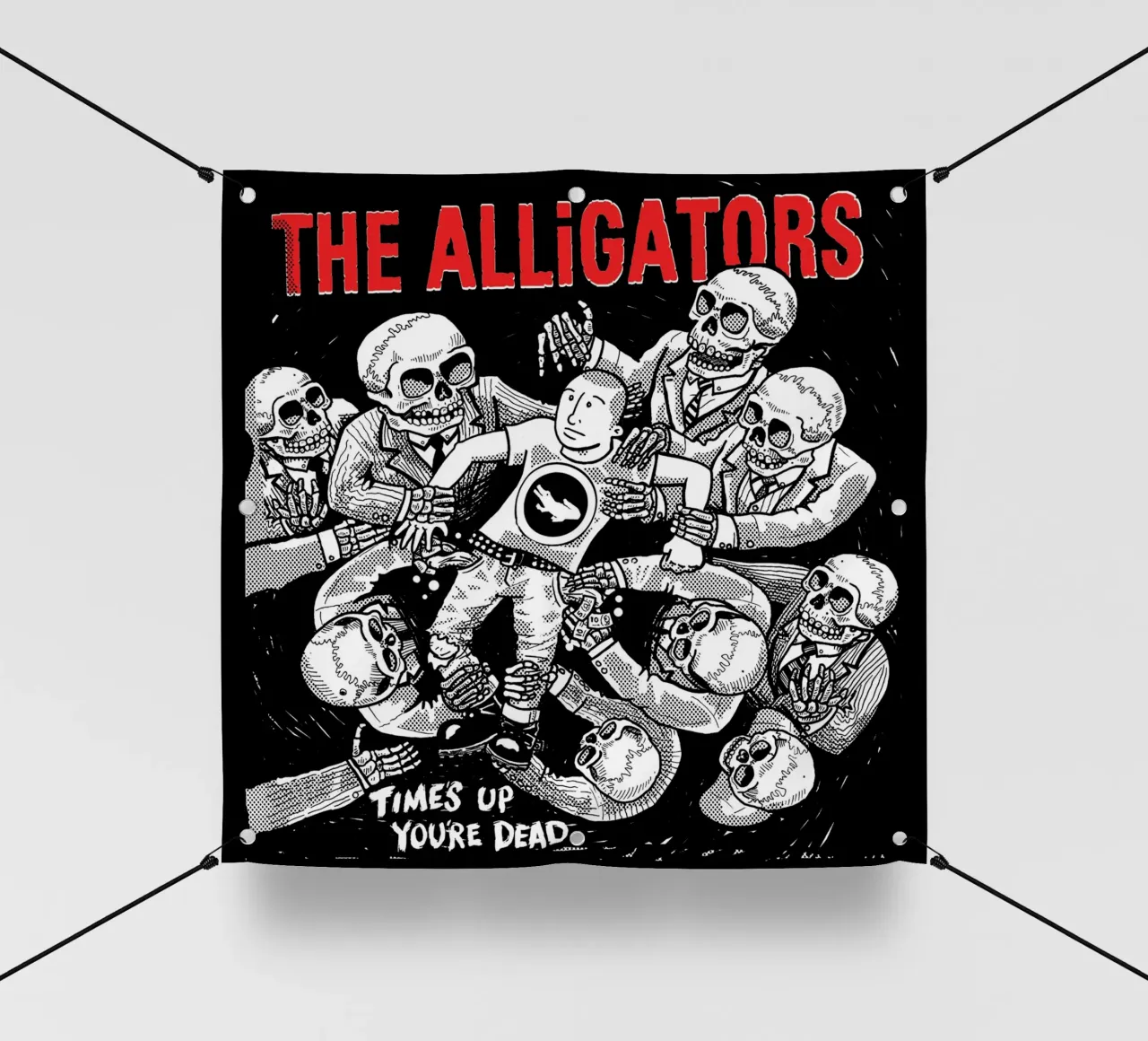 The Alligators - Times Up You're Dead telo in pvc da myxzyptlx