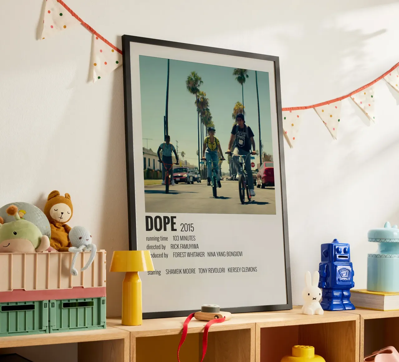DOPE 2015 poster con telaio in legno da MVFminimalist