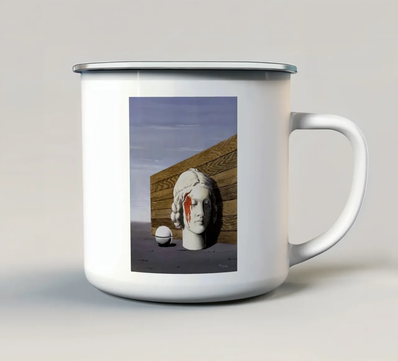 La Mémoire di René Magritte (1948) tazza in smalto da Classic Art Prints