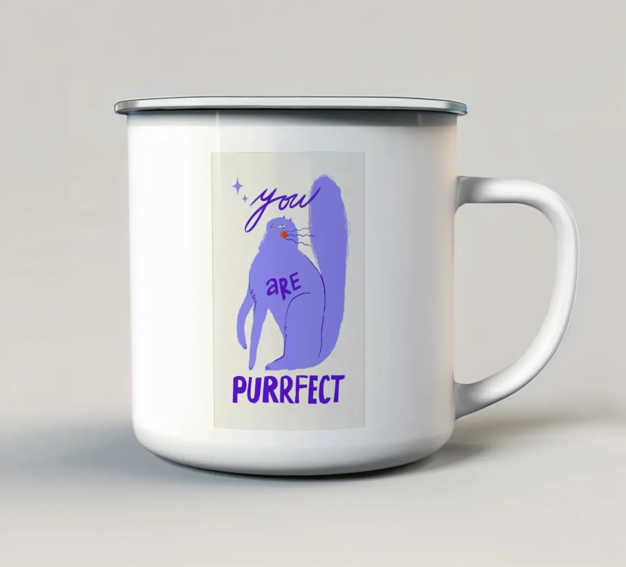 Purrfect tazza in smalto da Pure