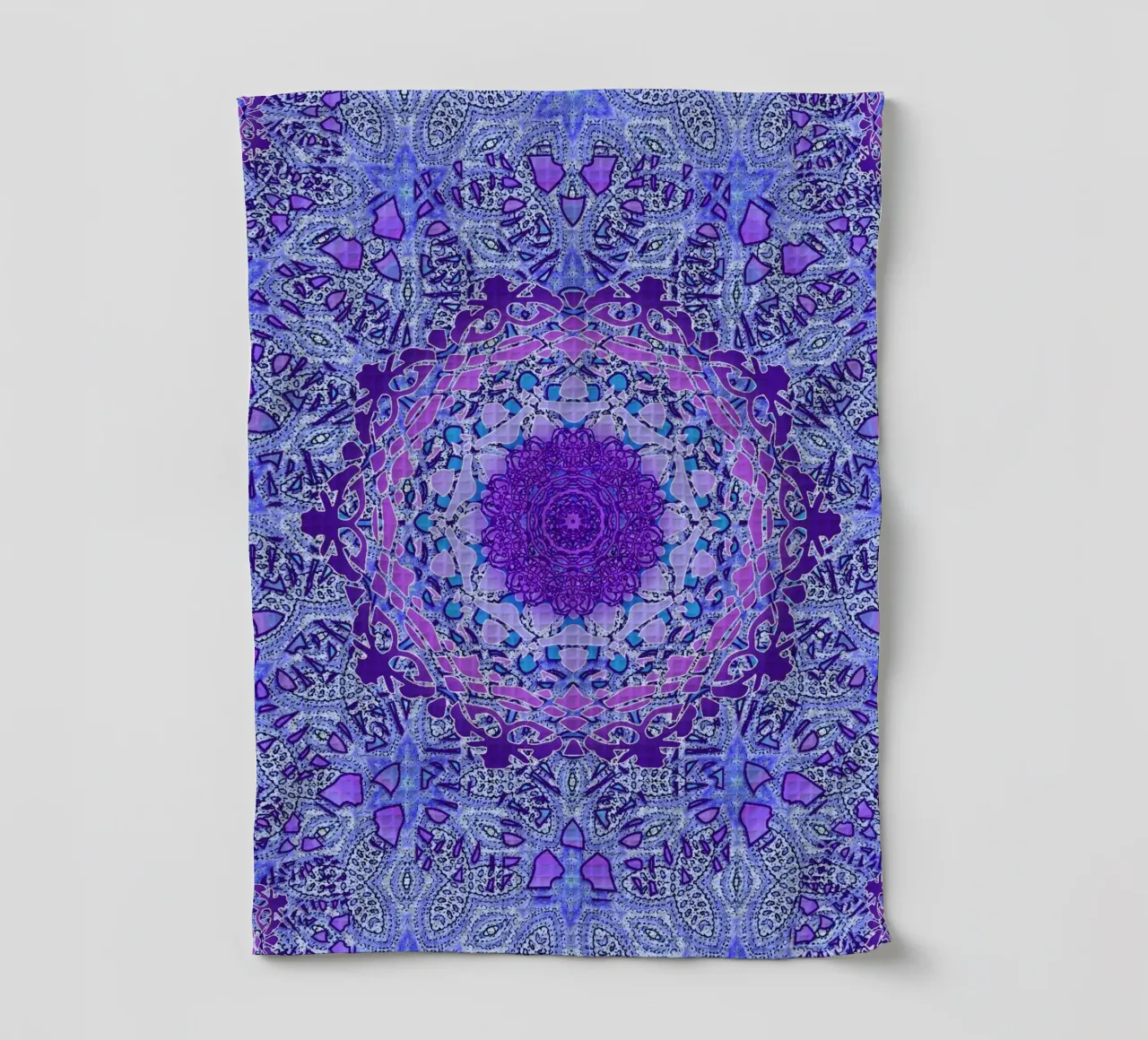 Mandala di pervinche canovaccio da cucina da Nina May Design Studio