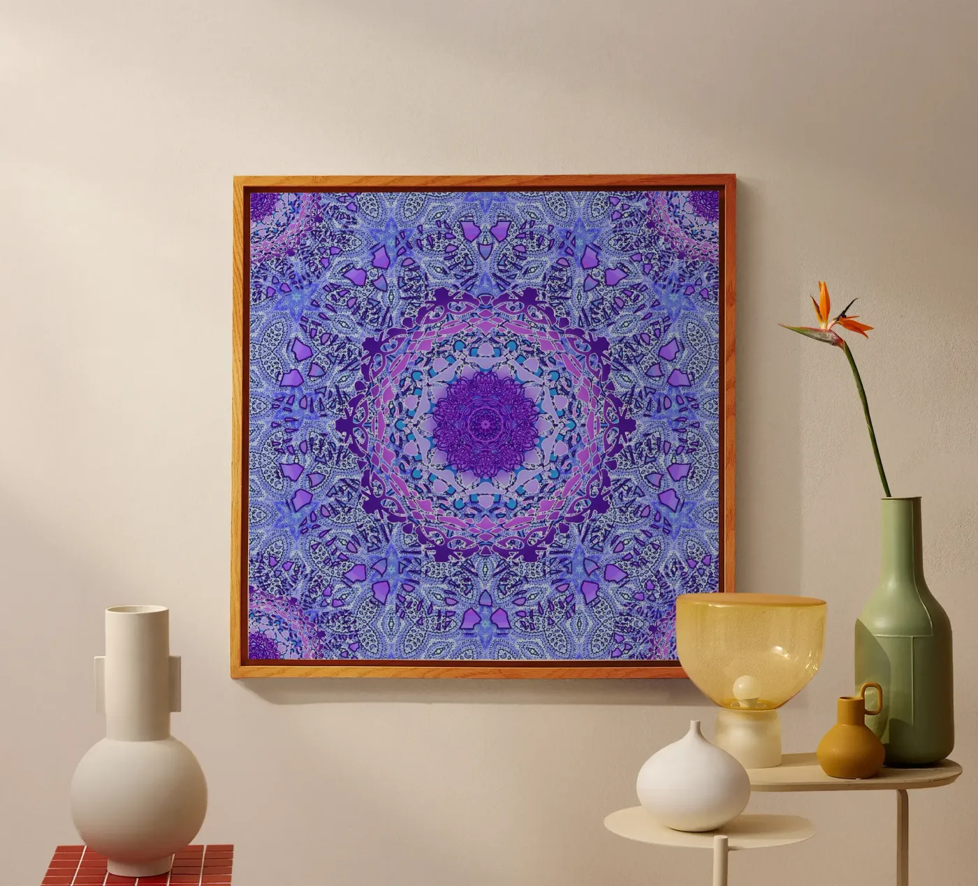 Mandala di pervinche plexiglass da Nina May Design Studio