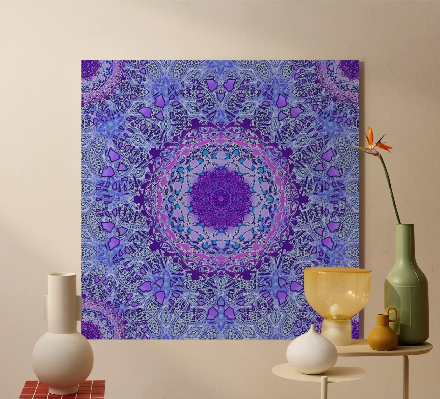 Mandala di pervinche plexiglass da Nina May Design Studio