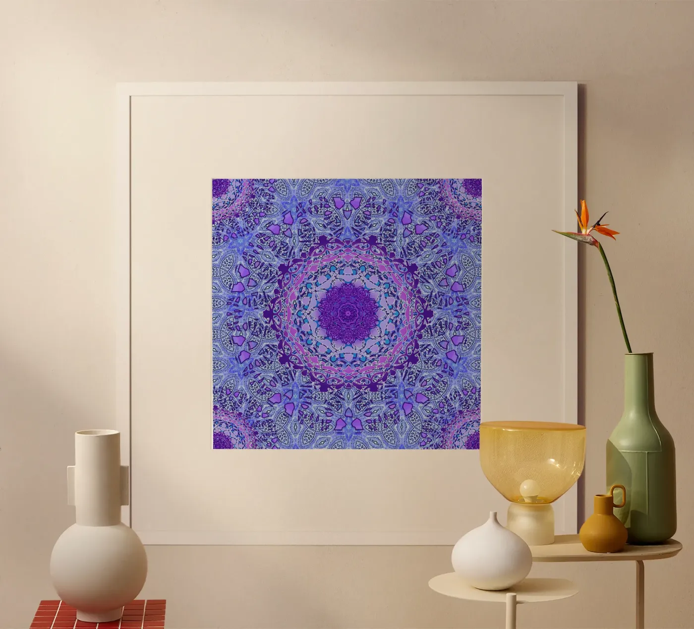 Periwinkle Mandala poster by Nina May Design Studio