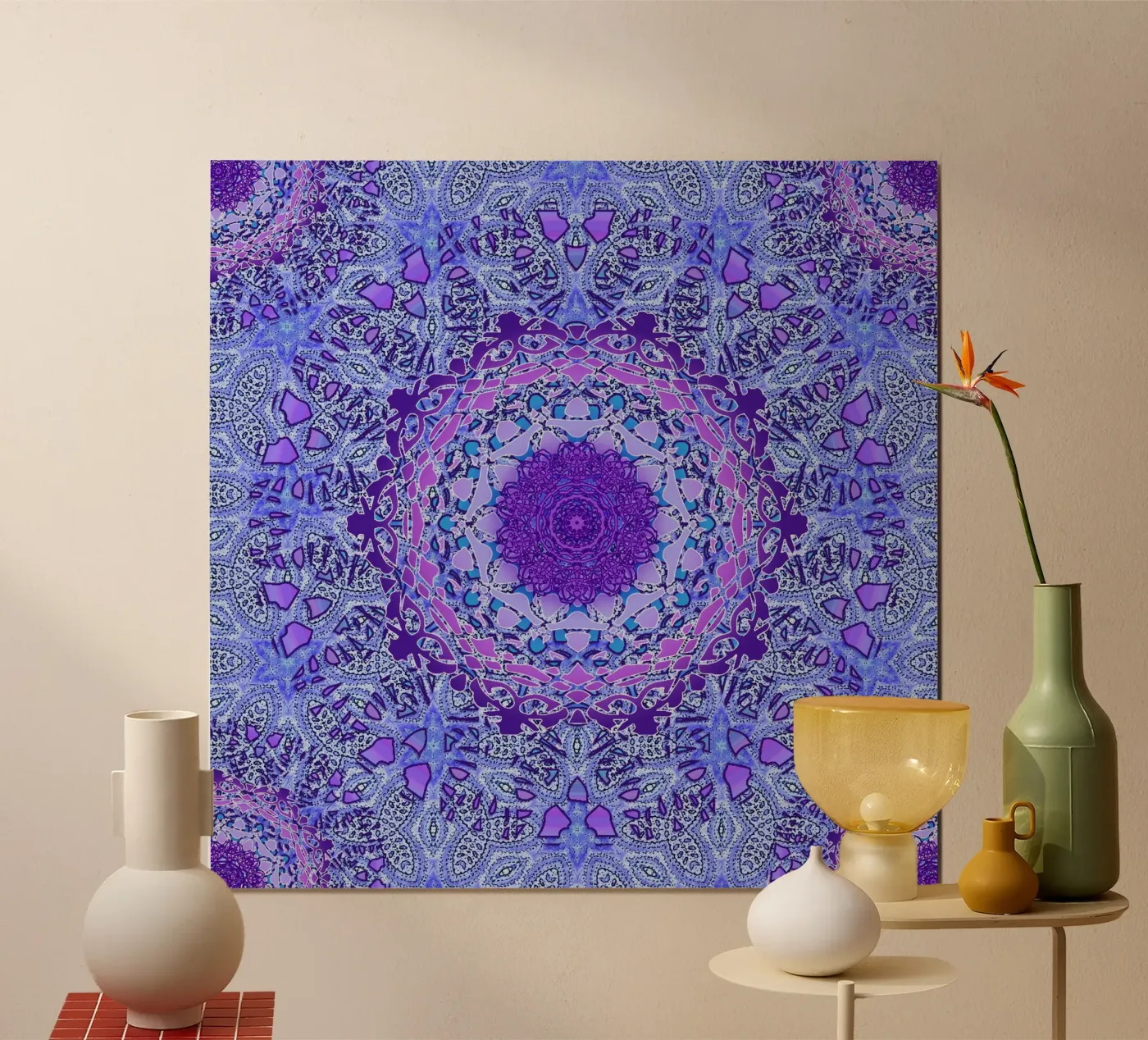 Periwinkle Mandala poster by Nina May Design Studio