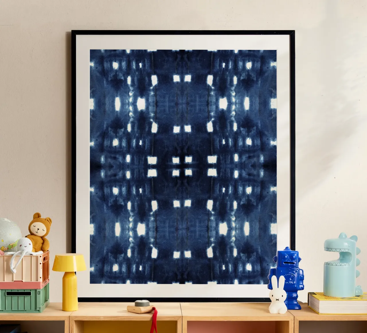 Shibori Città Indaco poster da Nina May Design Studio