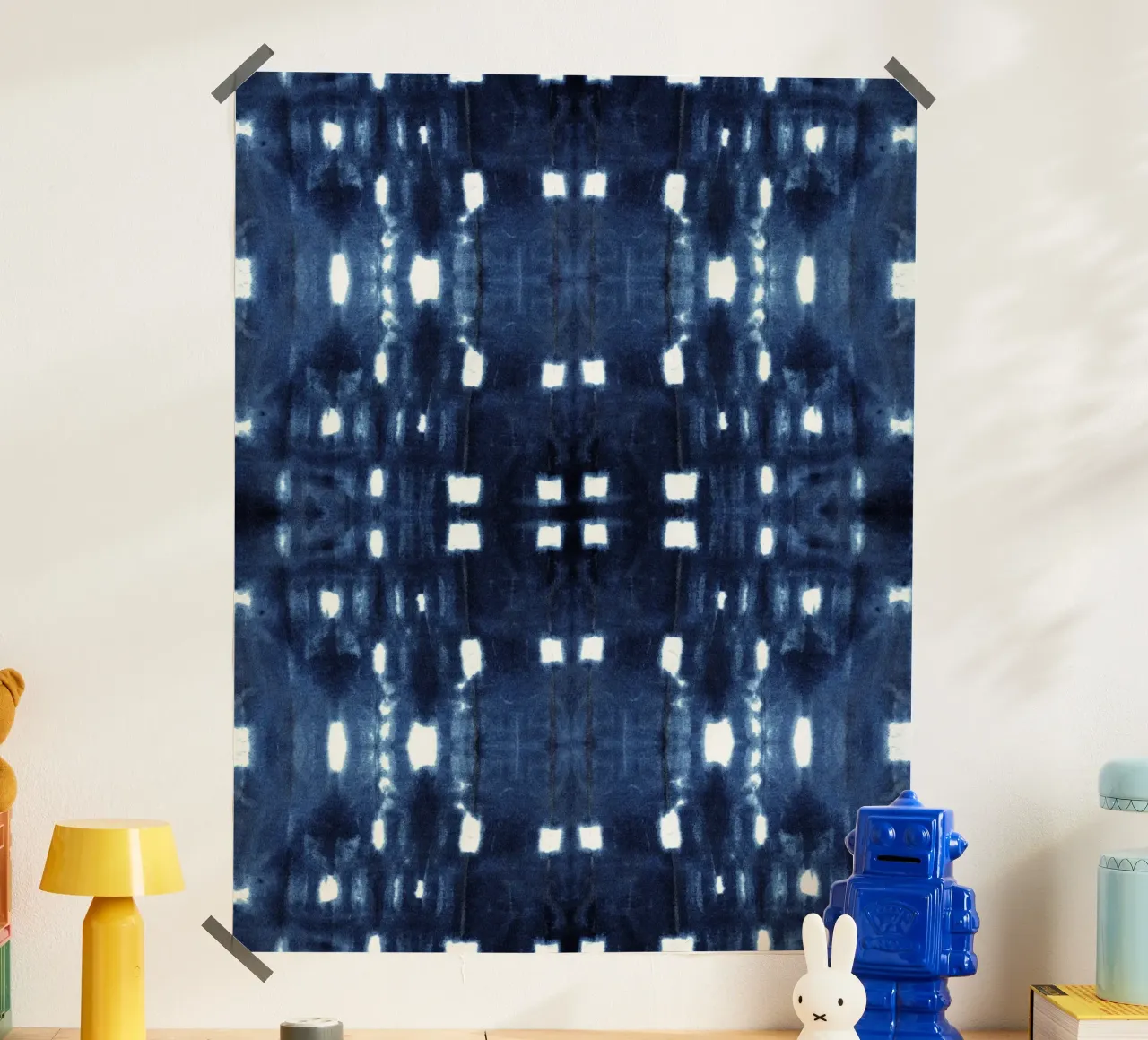 Shibori Città Indaco poster da Nina May Design Studio