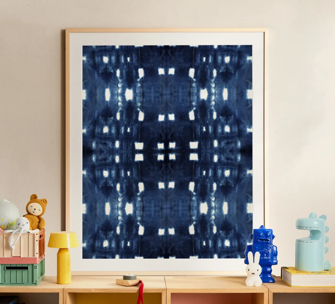 Shibori Città Indaco poster da Nina May Design Studio