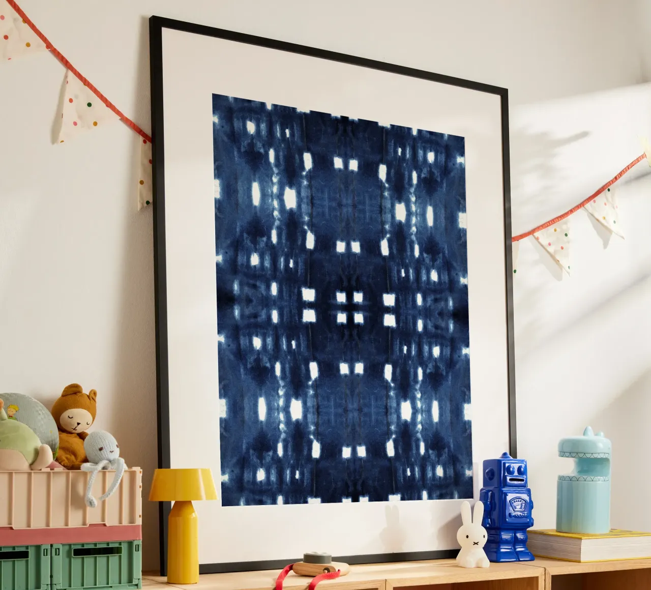 Shibori Città Indaco poster da Nina May Design Studio
