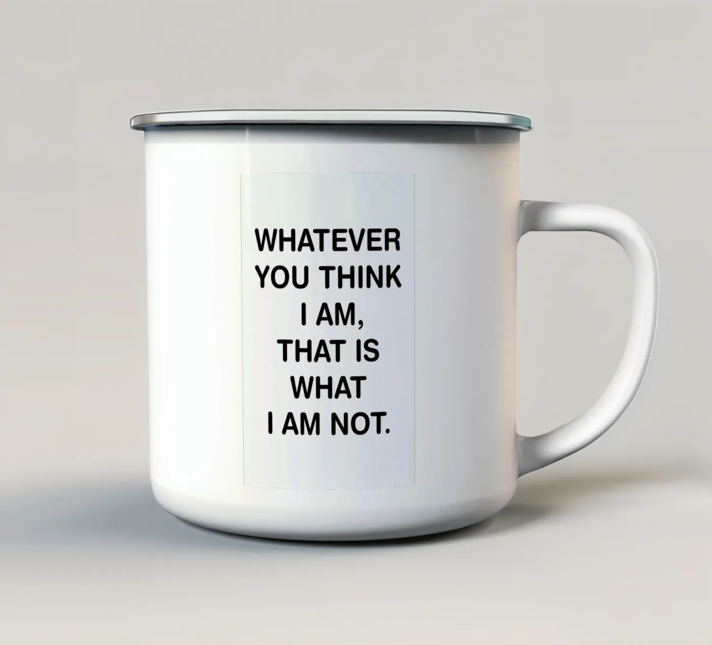 Whatever enamel mug by Magdalena Lindstedt