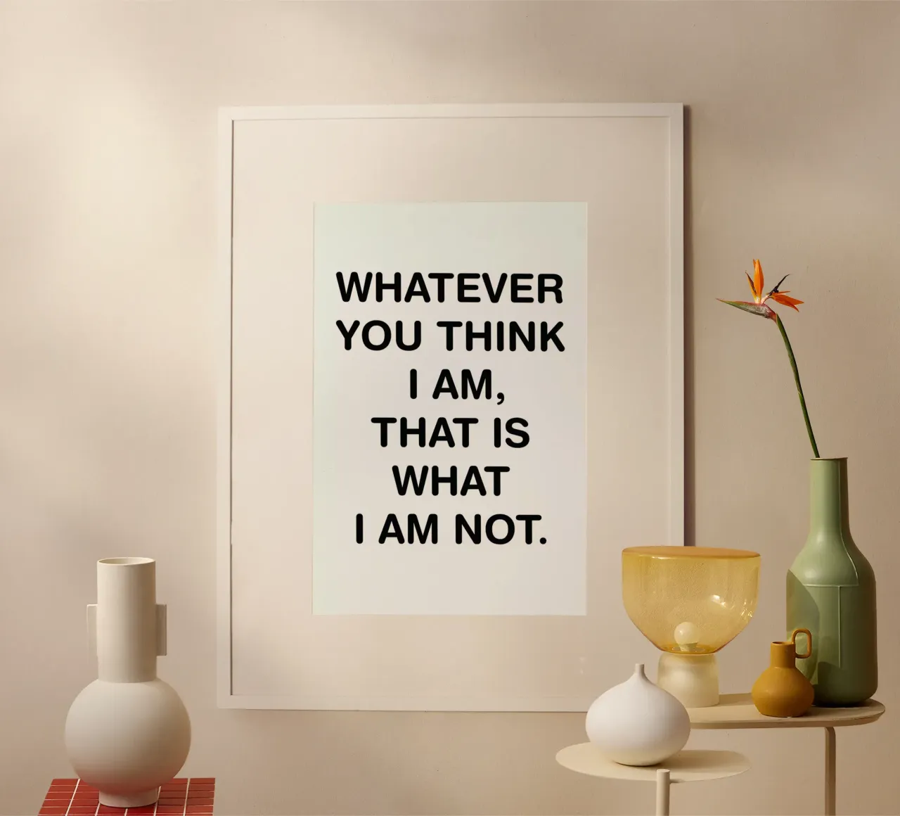 Whatever poster con telaio in legno da Magdalena Lindstedt