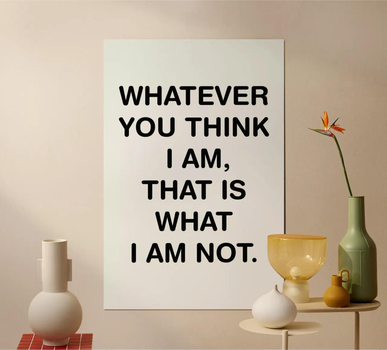 Whatever poster con telaio in legno da Magdalena Lindstedt