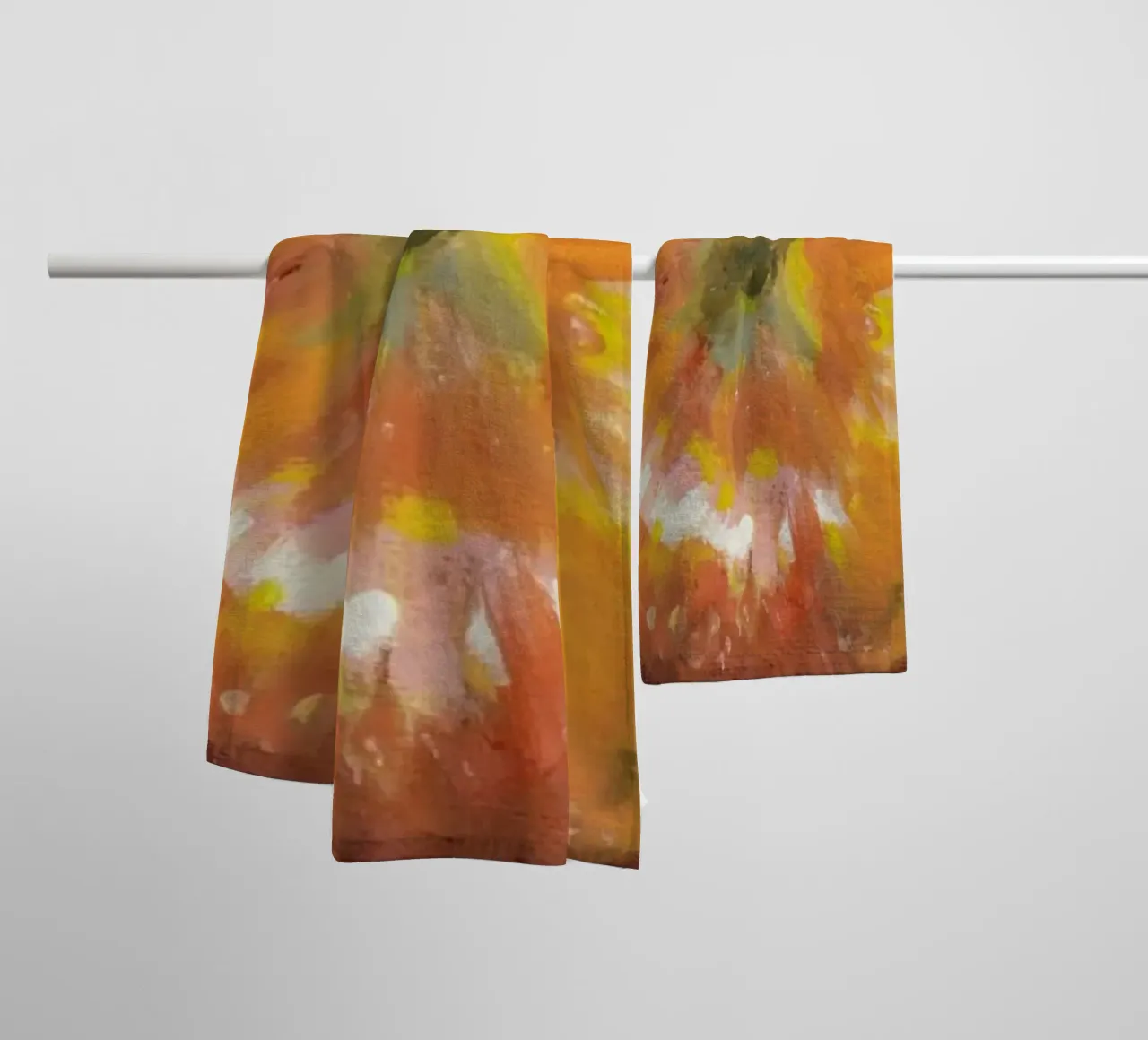 Apple on Blue asciugamano da bagno da Miche Watkins