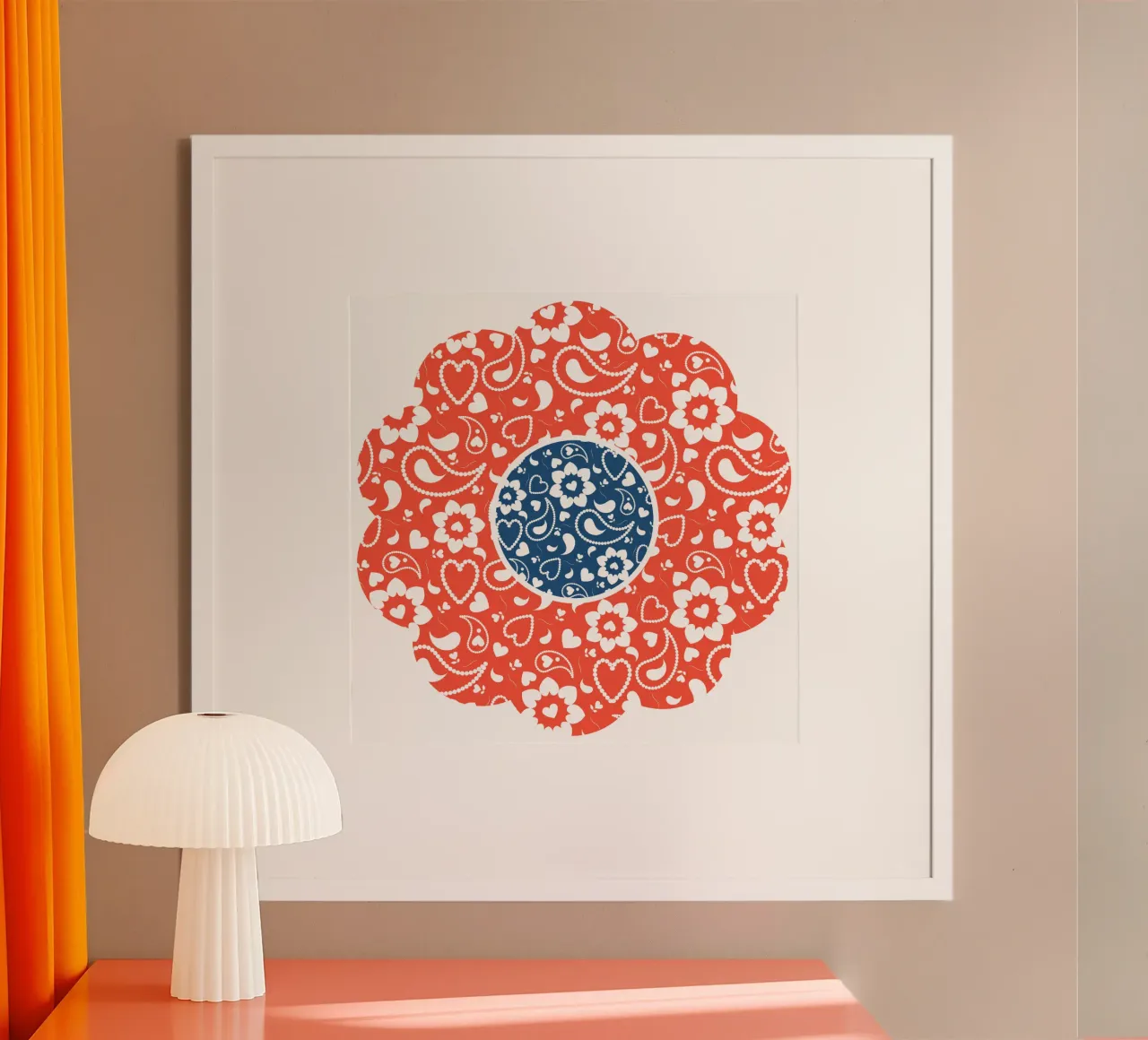 Margherita Paisley poster da Nina May Design Studio