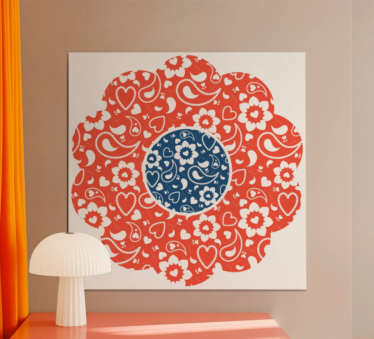 Margherita Paisley poster da Nina May Design Studio