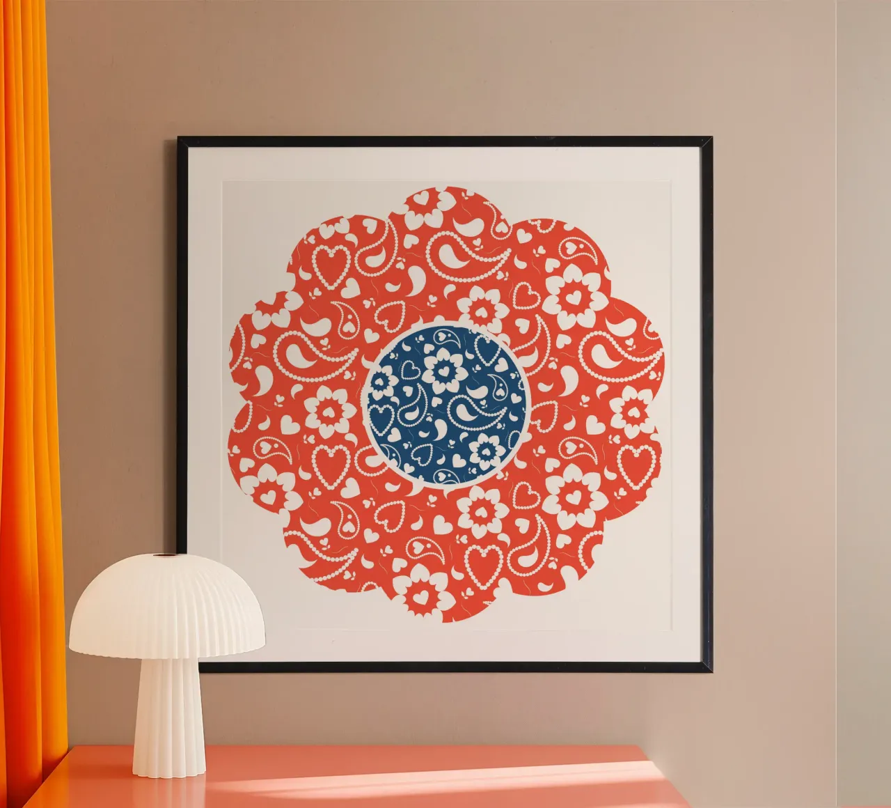 Margherita Paisley poster da Nina May Design Studio