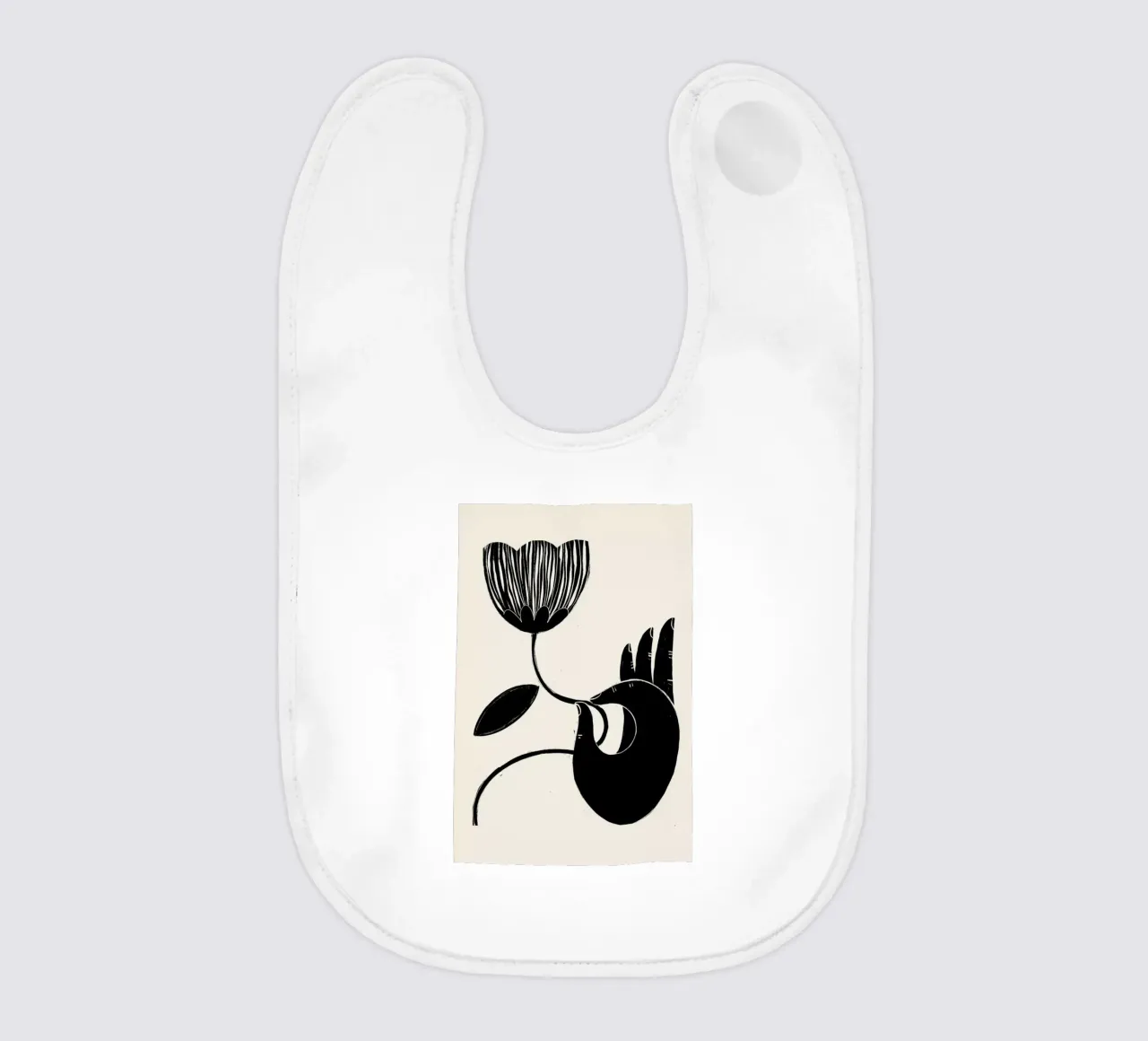 Flower 2 baby bib by Graphite