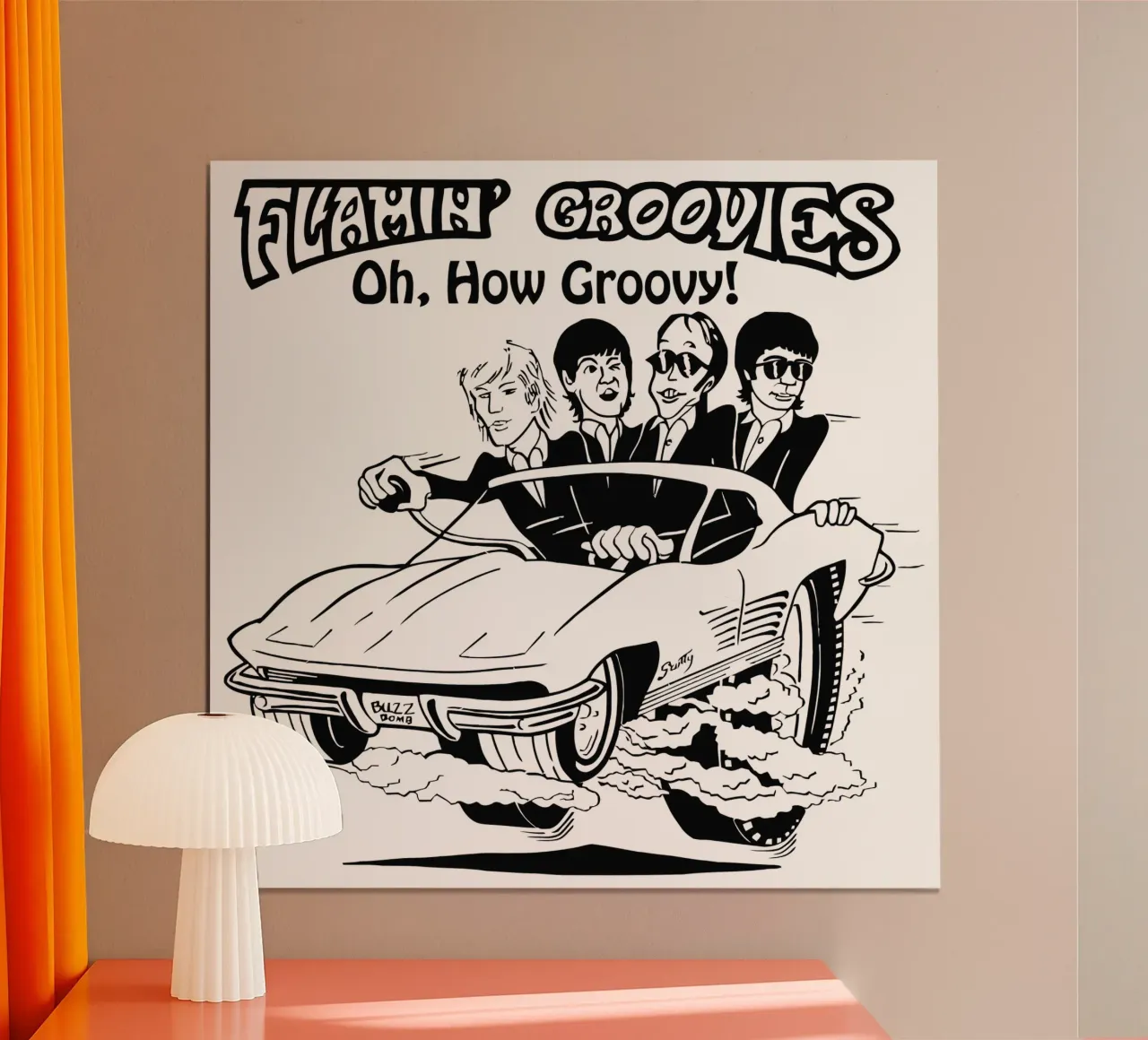 Flamin' Groovies poster with plastic frame by Aranduts