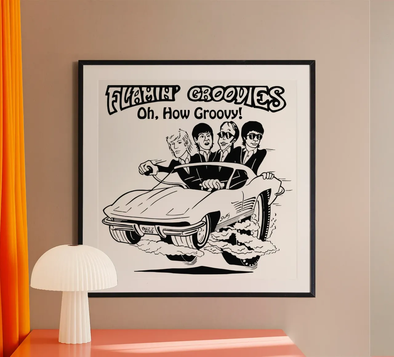 Flamin' Groovies poster with plastic frame by Aranduts