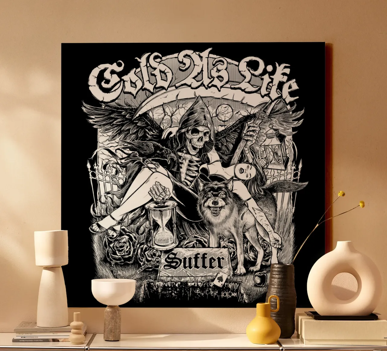 Cold as Life - Suffer tela con Cornice a cassetta da Nadirsungga
