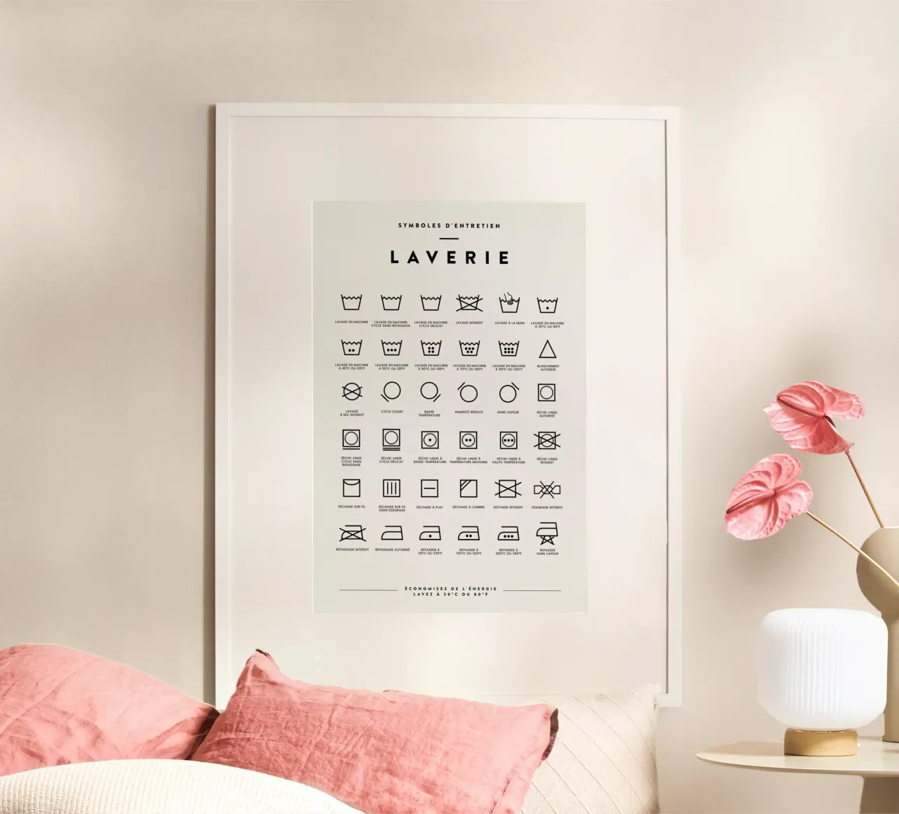 Laverie 2 poster con telaio in legno da daylight design studio