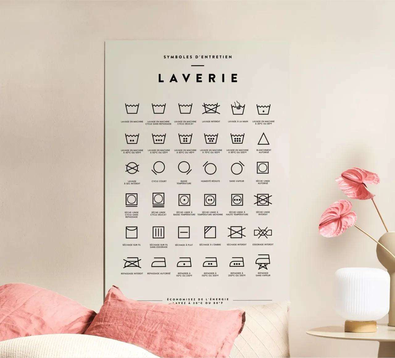 Laverie 2 poster con telaio in legno da daylight design studio