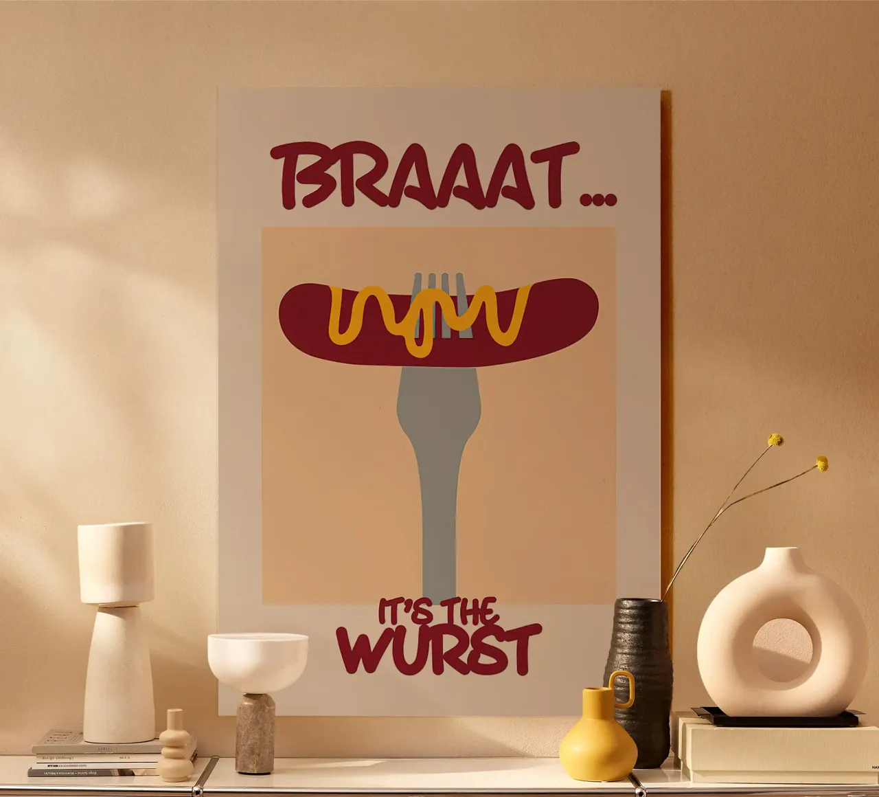 Braaatwurst alluminio dibond da Mildred Store