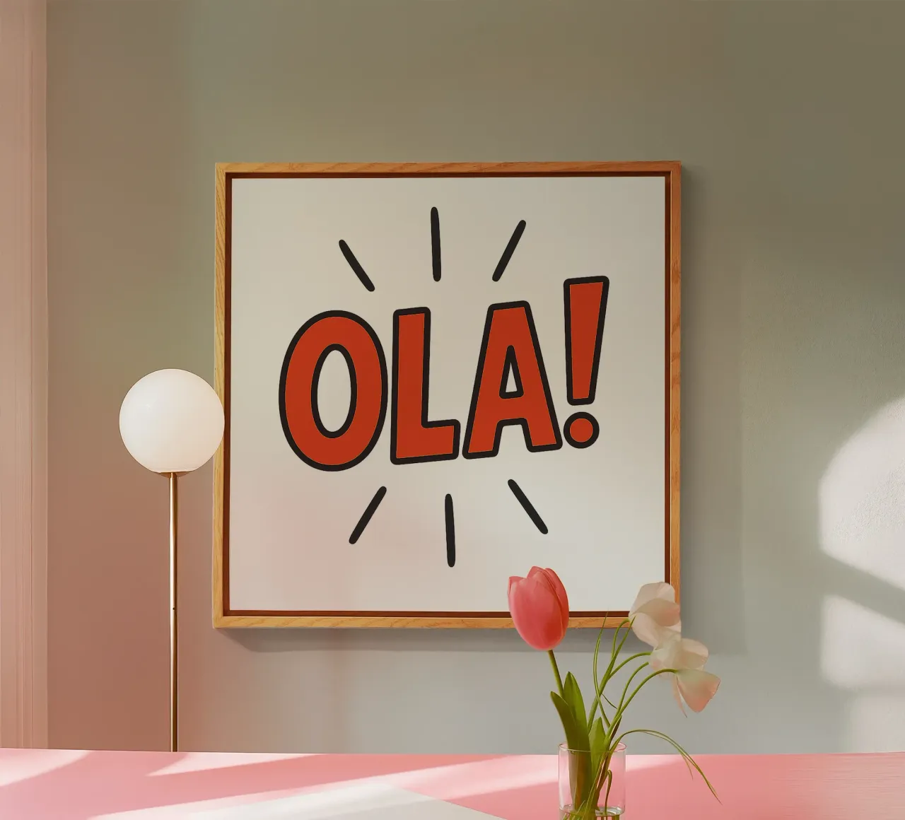 OLÁ - HALLO - HELLO plexiglass da Vintage Van Gogh