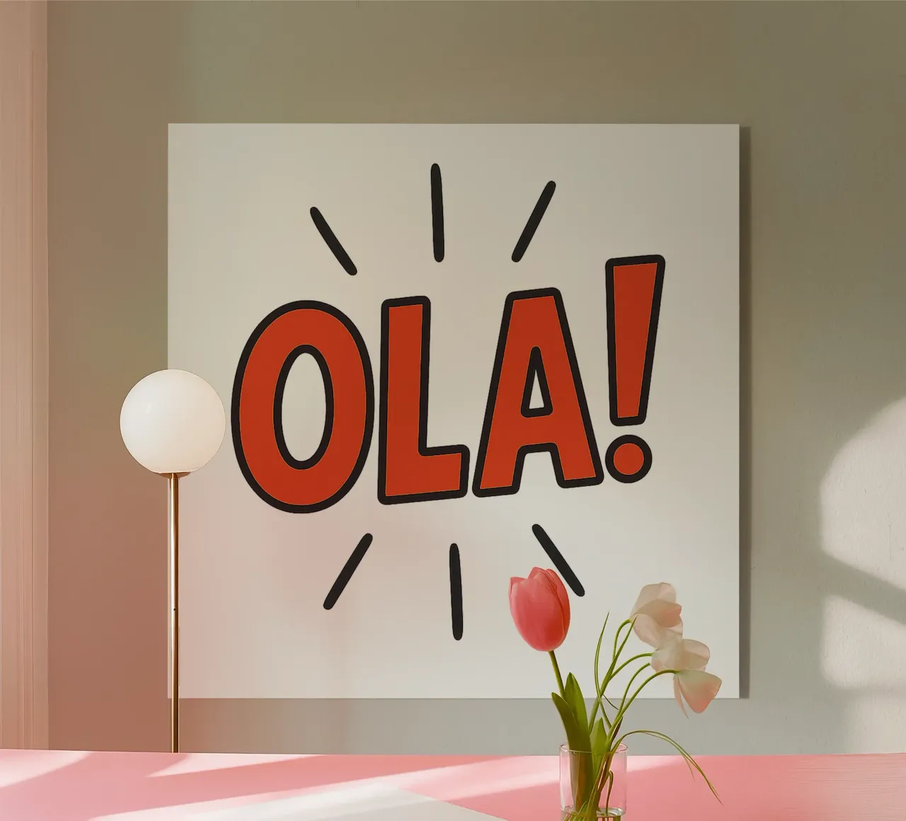 OLÁ - HALLO - HELLO plexiglass da Vintage Van Gogh