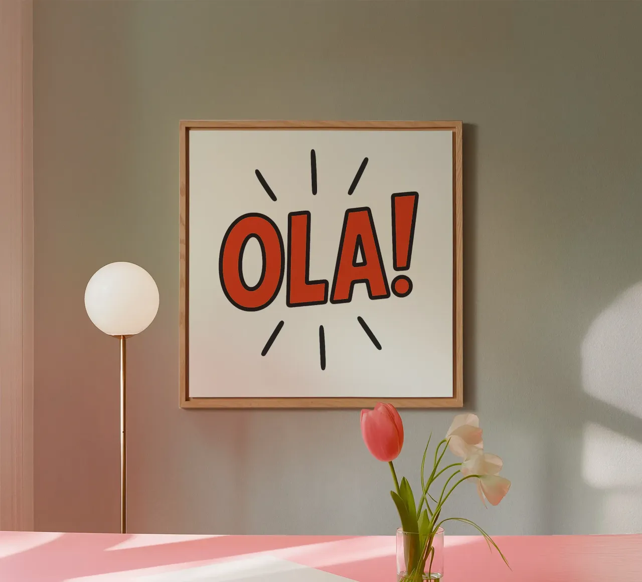 OLÁ - HALLO - HELLO pannello forex da Vintage Van Gogh