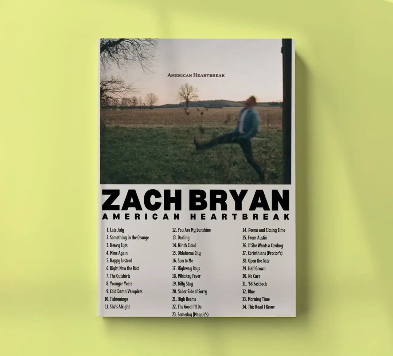 Zach Bryan notebook by fayzelkodok