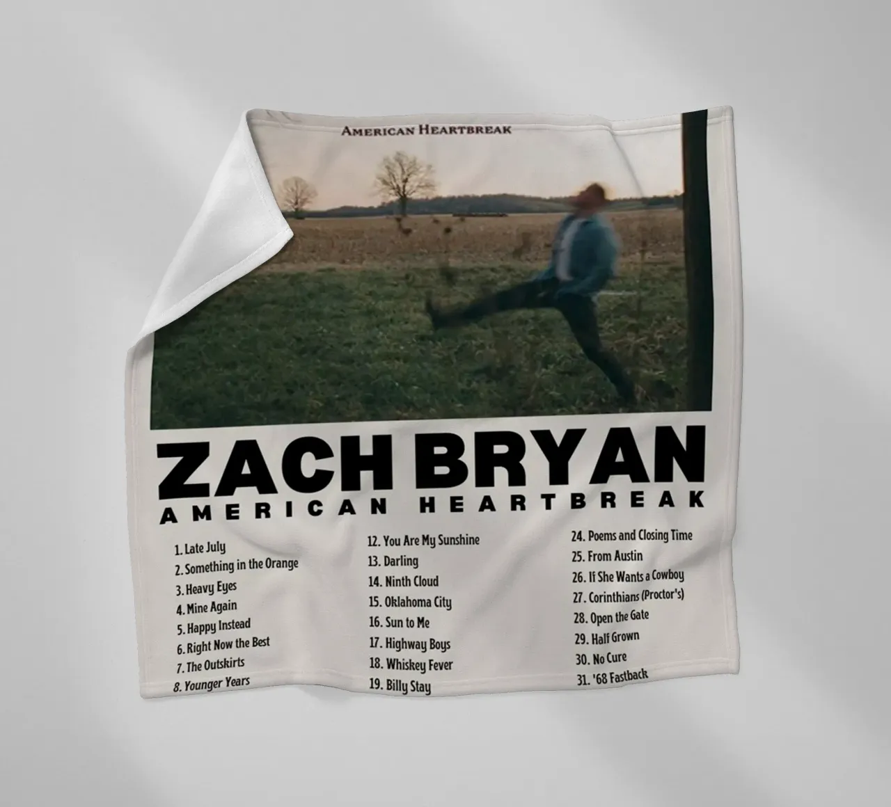 Zach Bryan coperta in pile da fayzelkodok