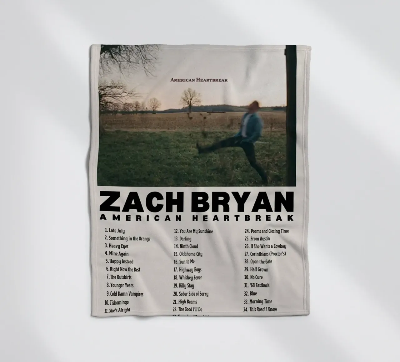Zach Bryan coperta in pile da fayzelkodok