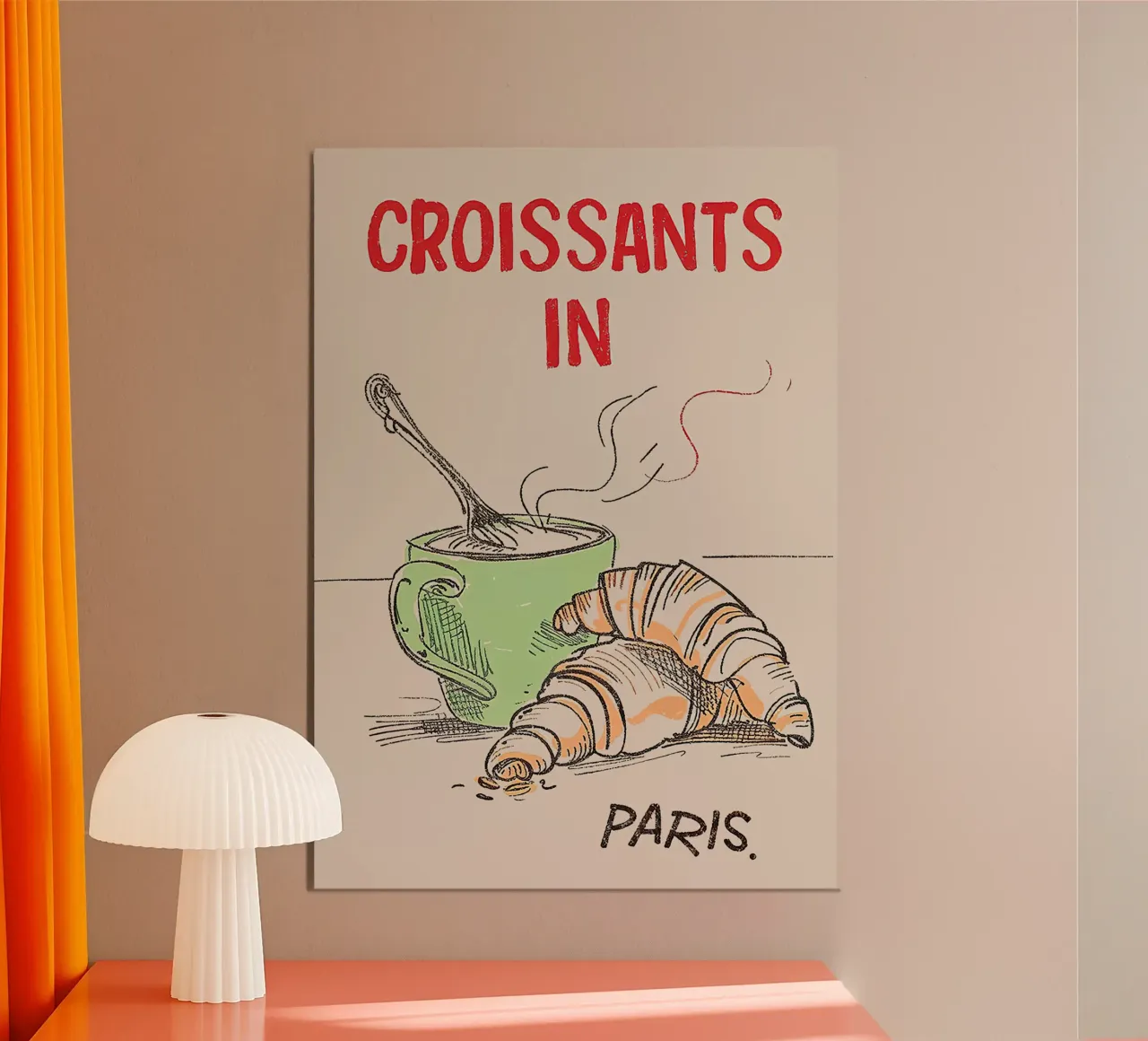 Croissants in Paris poster by Mildred Store