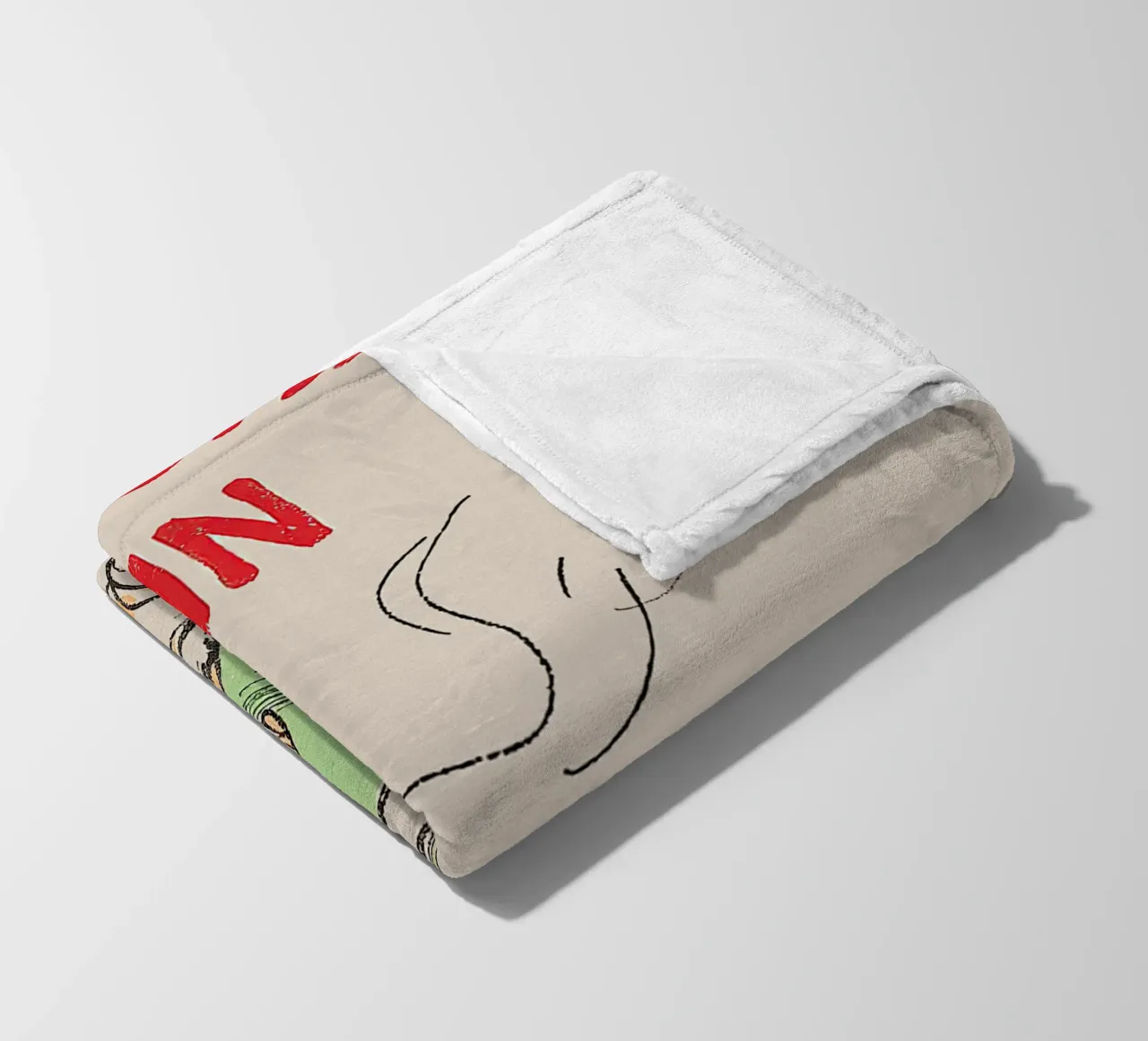 Croissants in Paris fleece blanket by Mildred Store