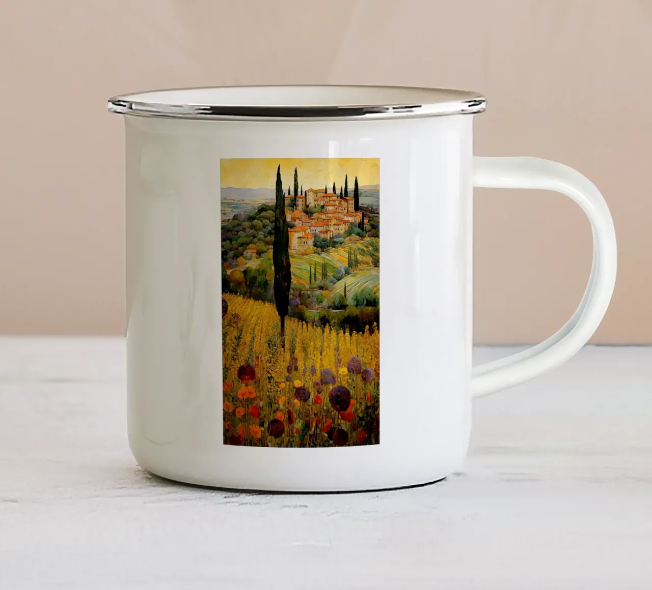 Arte da parete di Imagine tazza in smalto da Imagine
