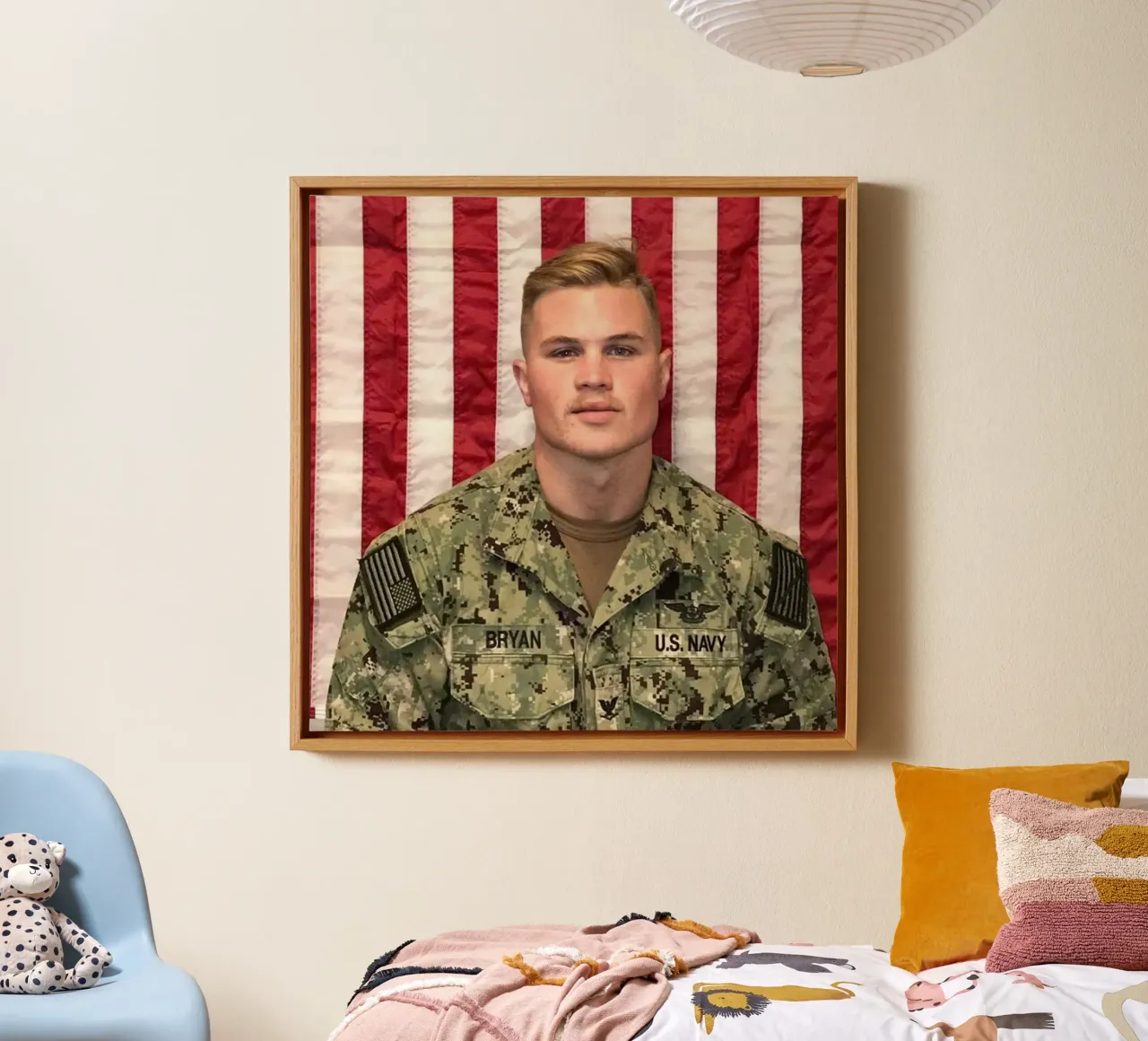 Zach Bryan canvas met Baklijst van fayzelkodok