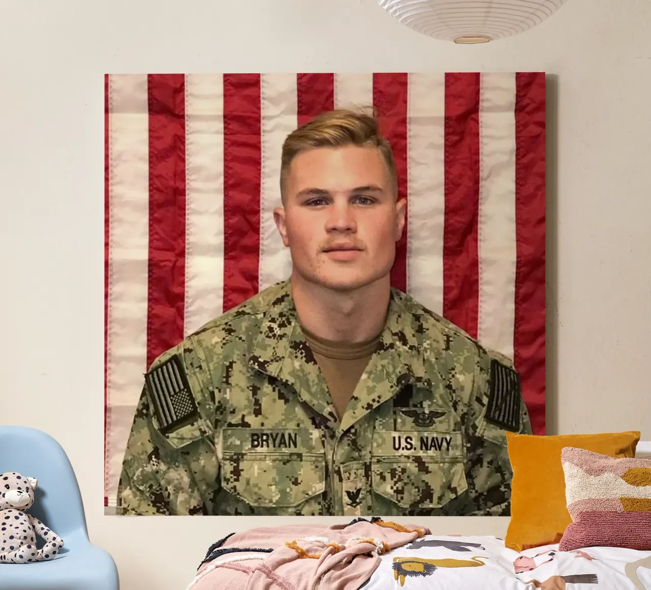 Zach Bryan canvas met Baklijst van fayzelkodok