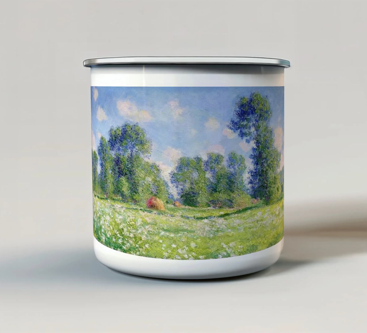 Effetto primavera a Giverny di Claude Monet tazza in smalto da Monet Art Prints