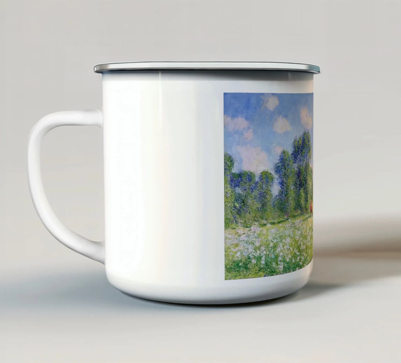 Effetto primavera a Giverny di Claude Monet tazza in smalto da Monet Art Prints