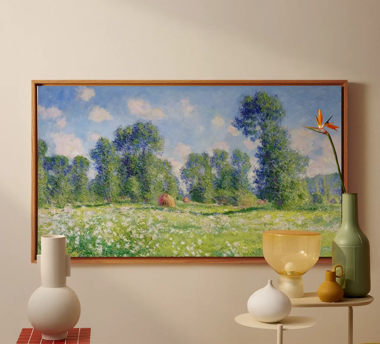Effect of Spring at Giverny by Claude Monet canvas by Monet Art Prints