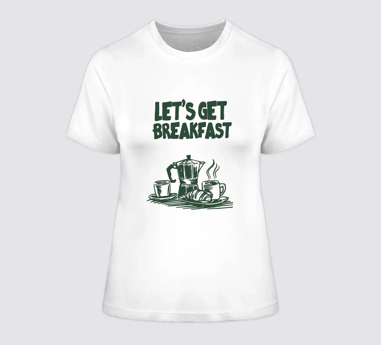 Let's Get Breakfast women's fitted t-shirt by Mildred Store