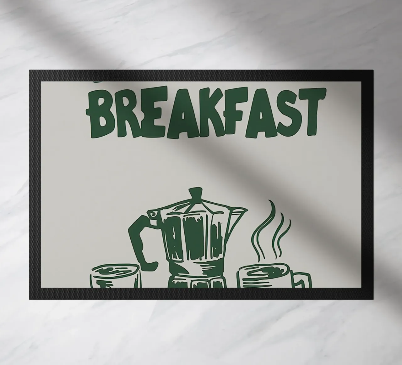 Let's Get Breakfast doormat by Mildred Store
