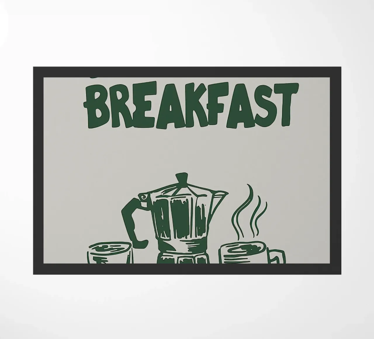 Let's Get Breakfast doormat by Mildred Store