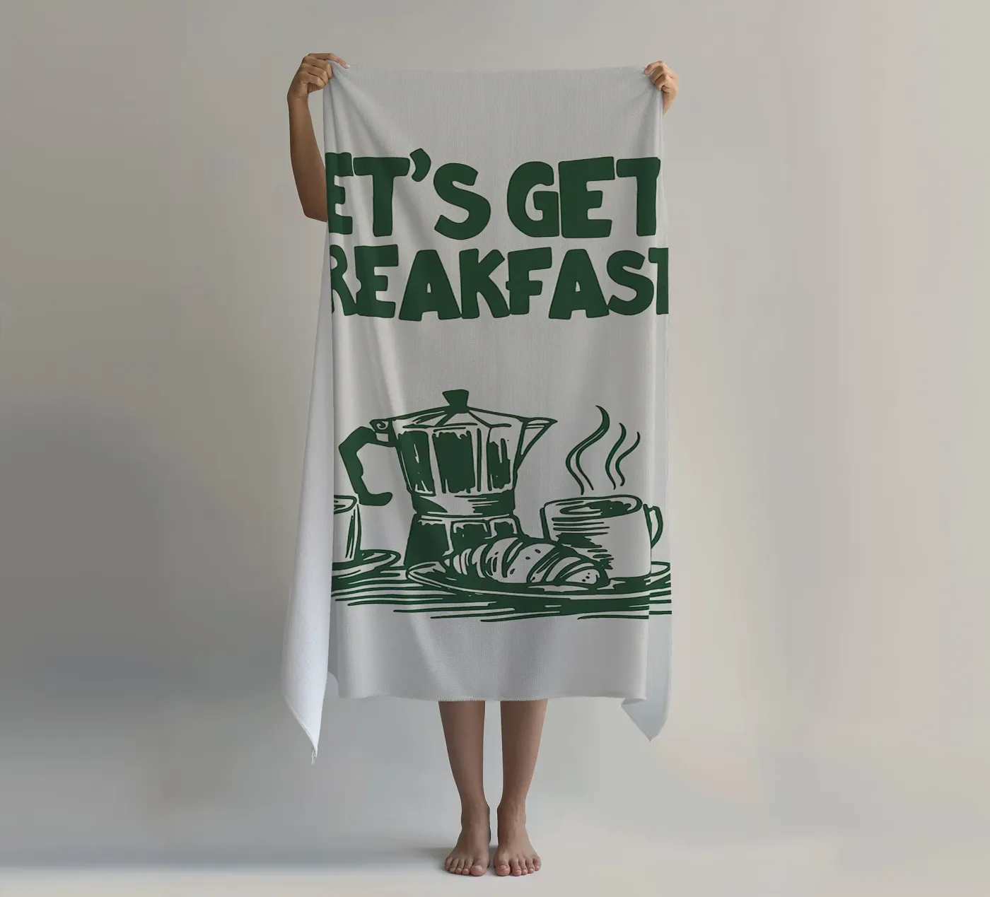 Jetzt wird gefrühstückt Strandtuch von Mildred Store
